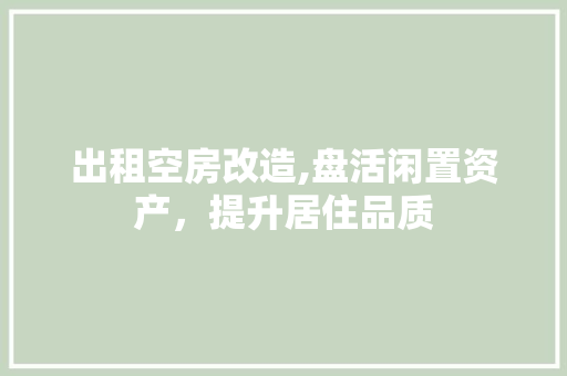 出租空房改造,盘活闲置资产，提升居住品质