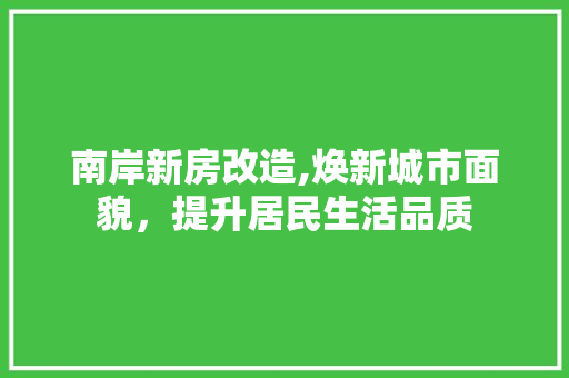 南岸新房改造,焕新城市面貌，提升居民生活品质 庭院装修