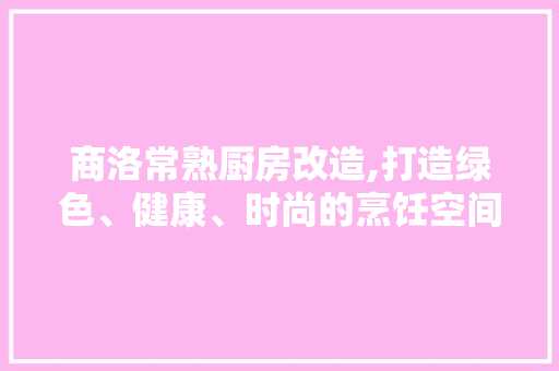 商洛常熟厨房改造,打造绿色、健康、时尚的烹饪空间 地面装修