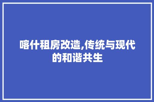 喀什租房改造,传统与现代的和谐共生 门窗装修