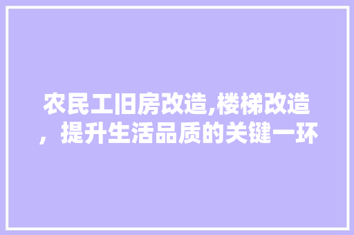 农民工旧房改造,楼梯改造，提升生活品质的关键一环