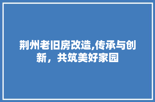 荆州老旧房改造,传承与创新，共筑美好家园 隔断设计