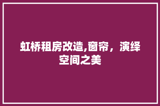 虹桥租房改造,窗帘，演绎空间之美 门窗装修