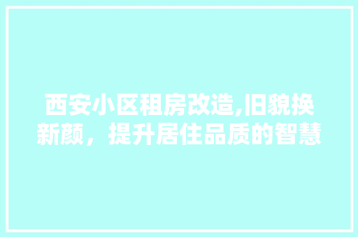 西安小区租房改造,旧貌换新颜，提升居住品质的智慧之路