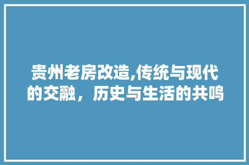 贵州老房改造,传统与现代的交融,历史与生活的共鸣 门窗装修 贵州老房改造,传统与现代的交融,历史与生活的共鸣 门窗装修