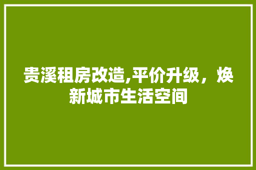 贵溪租房改造,平价升级，焕新城市生活空间 庭院装修