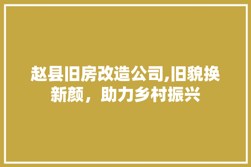 赵县旧房改造公司,旧貌换新颜，助力乡村振兴 门窗装修