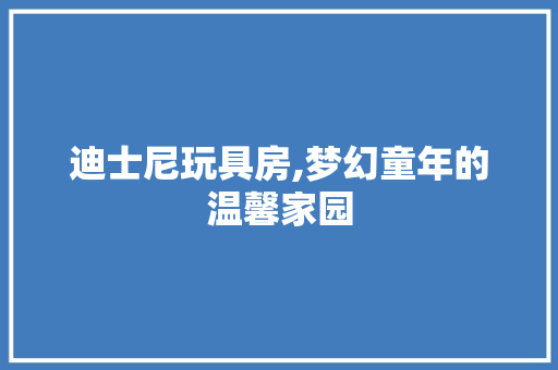 迪士尼玩具房,梦幻童年的温馨家园