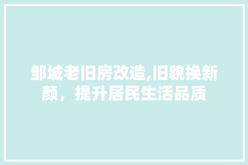 邹城老旧房改造,旧貌换新颜,提升居民生活品质 门窗装修 邹城老旧房改造,旧貌换新颜,提升居民生活品质 门窗装修