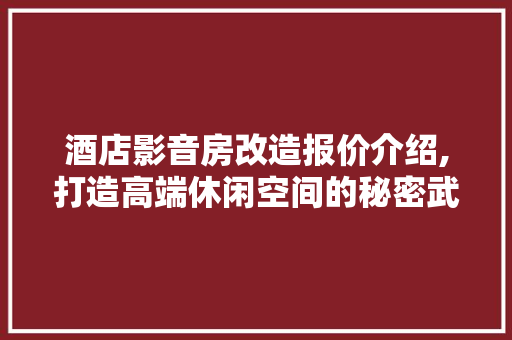 酒店影音房改造报价介绍,打造高端休闲空间的秘密武器