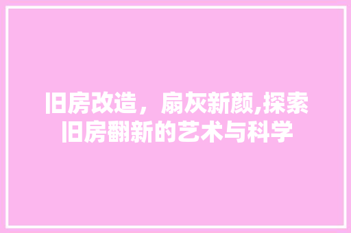 旧房改造，扇灰新颜,探索旧房翻新的艺术与科学 庭院装修