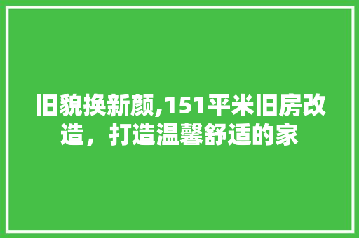 旧貌换新颜,151平米旧房改造，打造温馨舒适的家 墙面装饰