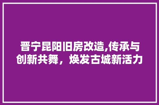 晋宁昆阳旧房改造,传承与创新共舞,焕发古城新活力 墙面装饰 晋宁昆阳旧房改造,传承与创新共舞,焕发古城新活力 墙面装饰