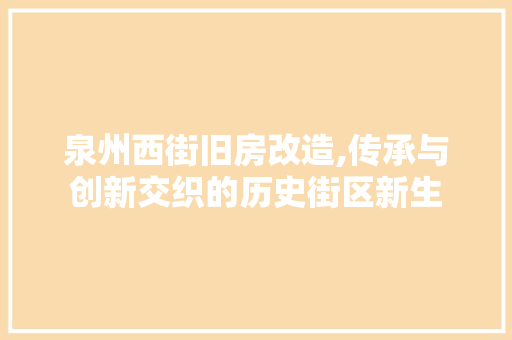 泉州西街旧房改造,传承与创新交织的历史街区新生 隔断设计