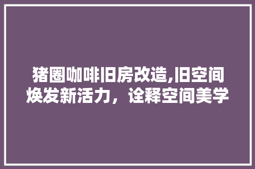 猪圈咖啡旧房改造,旧空间焕发新活力，诠释空间美学新境界