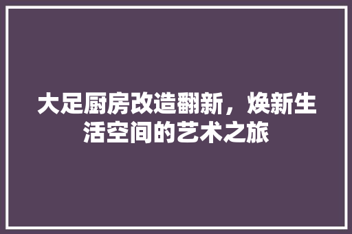大足厨房改造翻新，焕新生活空间的艺术之旅 隔断设计
