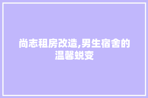 尚志租房改造,男生宿舍的温馨蜕变 隔断设计