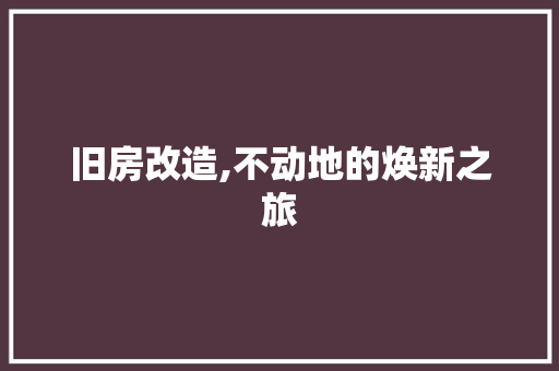 旧房改造,不动地的焕新之旅 门窗装修