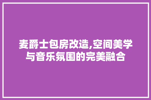 麦爵士包房改造,空间美学与音乐氛围的完美融合 地面装修