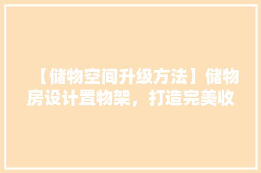 【储物空间升级方法】储物房设计置物架，打造完美收纳空间！