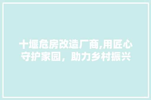 十堰危房改造厂商,用匠心守护家园，助力乡村振兴