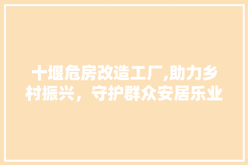 十堰危房改造工厂,助力乡村振兴，守护群众安居乐业