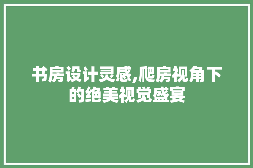 书房设计灵感,爬房视角下的绝美视觉盛宴