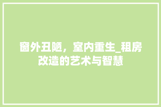 窗外丑陋，室内重生_租房改造的艺术与智慧 隔断设计