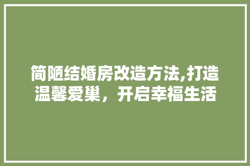 简陋结婚房改造方法,打造温馨爱巢，开启幸福生活 墙面装饰