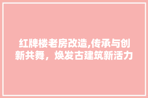 红牌楼老房改造,传承与创新共舞，焕发古建筑新活力