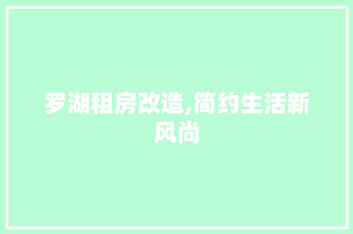 罗湖租房改造,简约生活新风尚 隔断设计