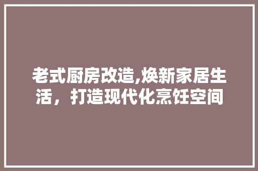 老式厨房改造,焕新家居生活，打造现代化烹饪空间 地面装修