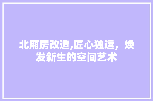 北厢房改造,匠心独运，焕发新生的空间艺术