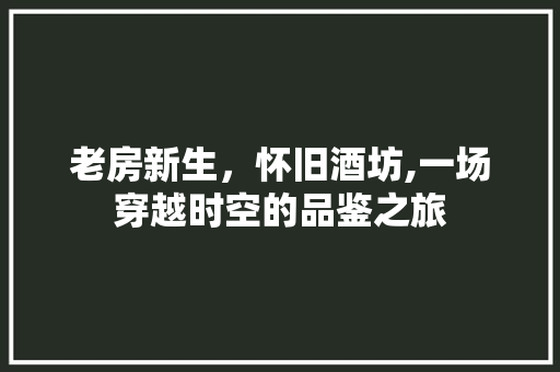 老房新生，怀旧酒坊,一场穿越时空的品鉴之旅 墙面装饰