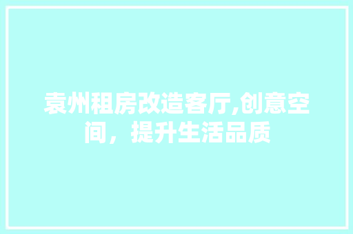 袁州租房改造客厅,创意空间，提升生活品质 墙面装饰