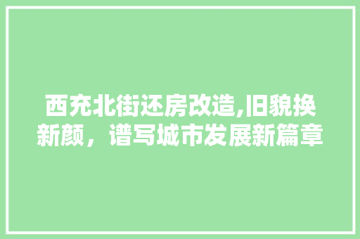 西充北街还房改造,旧貌换新颜，谱写城市发展新篇章 庭院装修