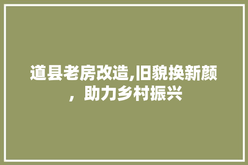 道县老房改造,旧貌换新颜，助力乡村振兴 建筑设计