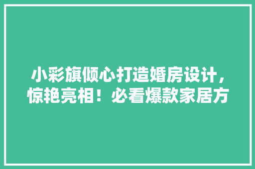 小彩旗倾心打造婚房设计，惊艳亮相！必看爆款家居方法！