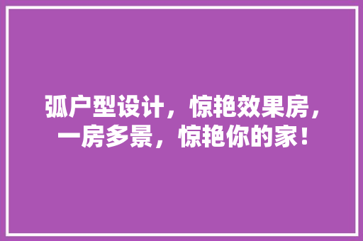 弧户型设计，惊艳效果房，一房多景，惊艳你的家！ 墙面装饰