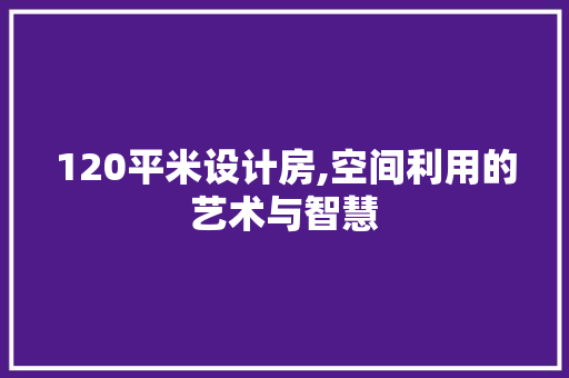 120平米设计房,空间利用的艺术与智慧