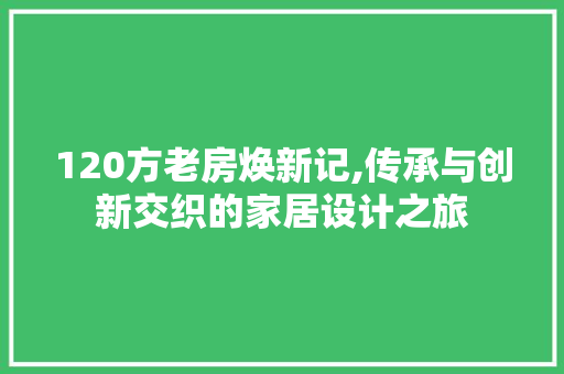 120方老房焕新记,传承与创新交织的家居设计之旅