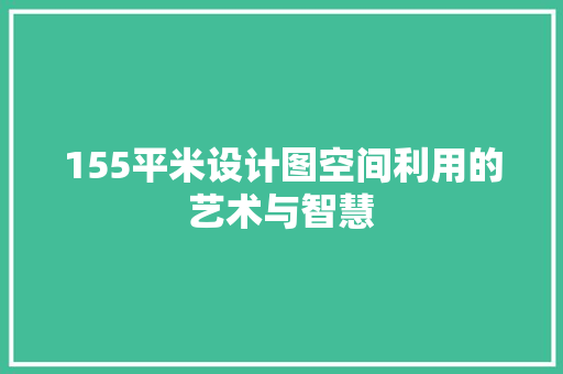 155平米设计图空间利用的艺术与智慧 建筑设计