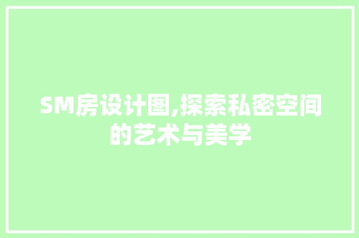 SM房设计图,探索私密空间的艺术与美学