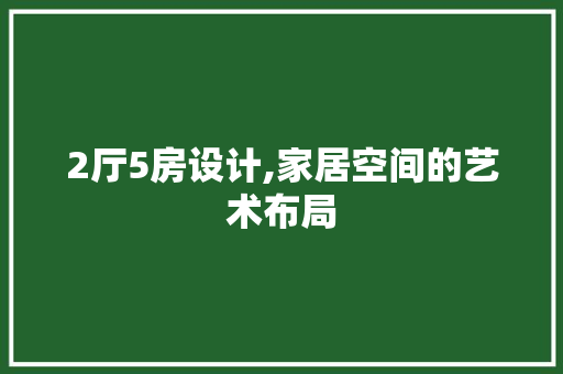 2厅5房设计,家居空间的艺术布局