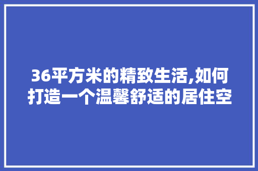 36平方米的精致生活,如何打造一个温馨舒适的居住空间