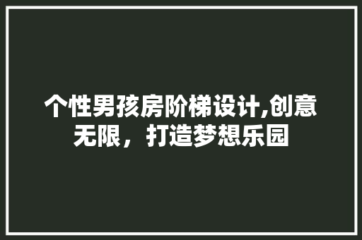 个性男孩房阶梯设计,创意无限，打造梦想乐园