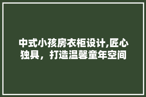 中式小孩房衣柜设计,匠心独具，打造温馨童年空间 庭院装修