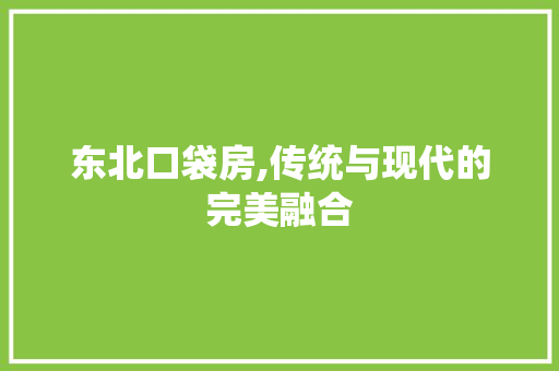 东北口袋房,传统与现代的完美融合 景观设计