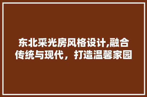 东北采光房风格设计,融合传统与现代，打造温馨家园