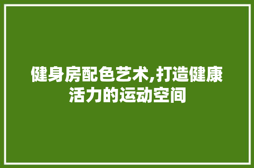 健身房配色艺术,打造健康活力的运动空间